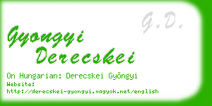 gyongyi derecskei business card